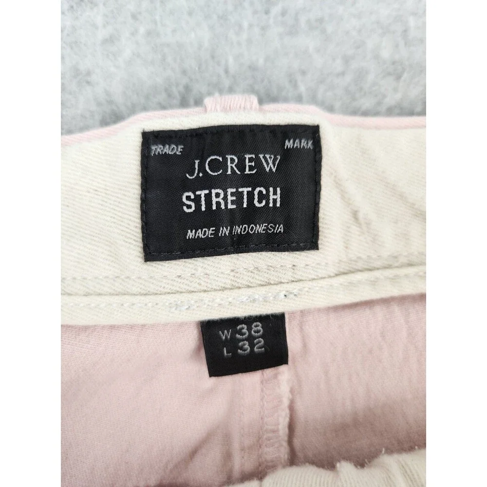 J.Crew 770‎ Chino Pants 38x32 30 31 Mens Pink Straight Leg Stretch Twill Casual